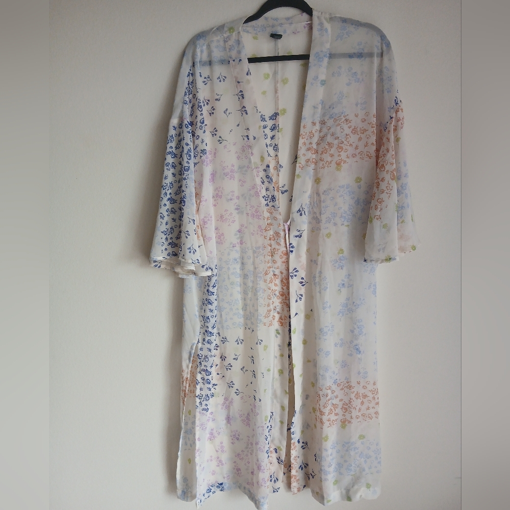Women’s Wild Fable Kimono duster sheer OSFM tie Sheer cardigan